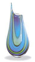 colored glaze vase