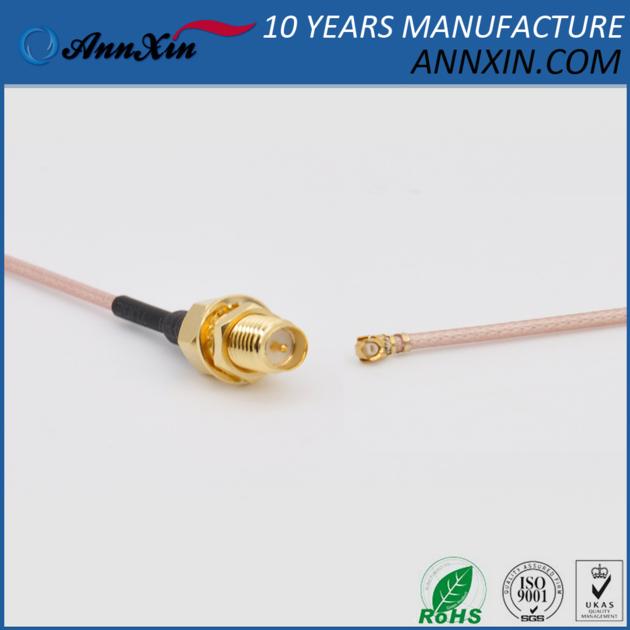 RG178 Cable Assembly - RP-SMA-F and U.FL IPEX MHF Connectors - 6inches 