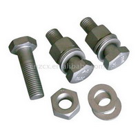 heavy hex structural bolt with nut and washers
