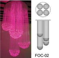 Fiber optic Light Chandelier FOC-02 with 3*075mm side sparkle fiber optic lighting calbe