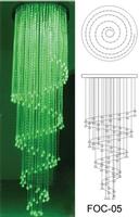 Fiber optic Light Chandelier FOC-05 with 3*075mm side sparkle fiber optic lighting calbe 