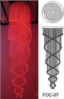 Fiber Optic Light Chandelier FOC-07 with 3*075mm side sparkle fiber optic lighting calbes