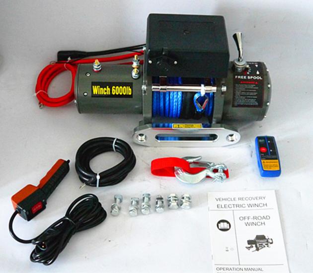 6000LBS DC12V 24V SUV Electric Winch