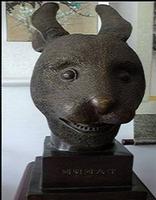 bronze antique Rabbit's Head