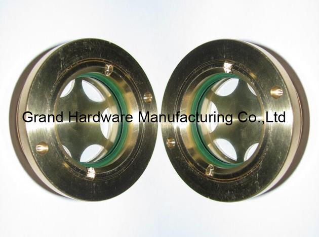 Brass Circular oil sight glass