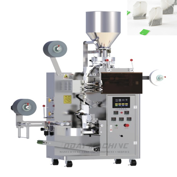 Cone green tea packaging machine with label