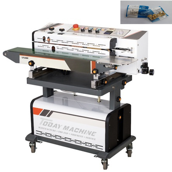 Continuous Vacuum Band Sealer With gas flushing air suction time printing