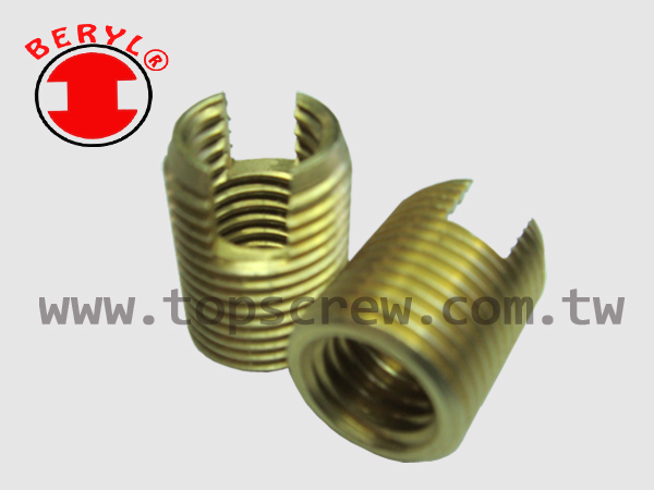 Self Tapping Threaded Insert Slotted