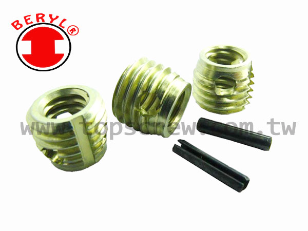 Self Tapping Threaded Insert Slotted Pin