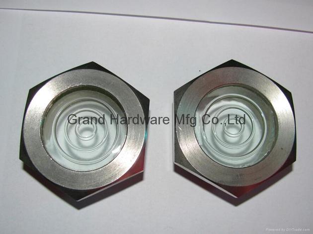 Metal sight windows nickel plated