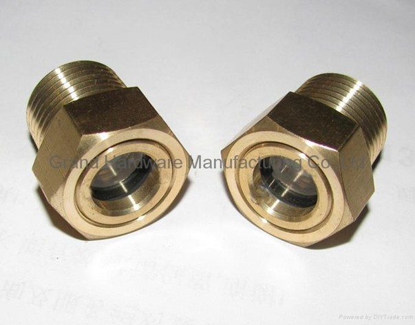 Bulls eye sight glass for pump