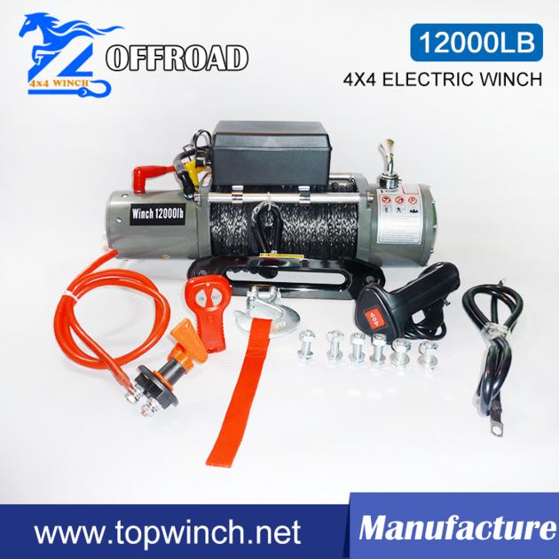 12000LBS-1 DC12V/24V Synthetic Rope Winch