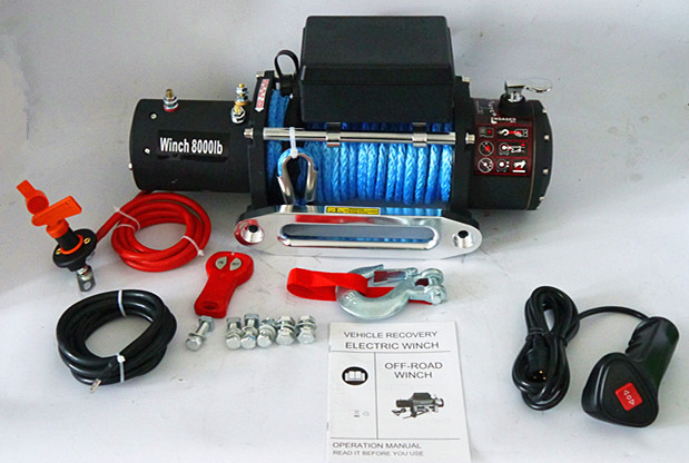 8000LBS Synthetic Rope Electric Winch