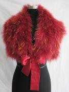 tongchem feather shawl with silk ribbon