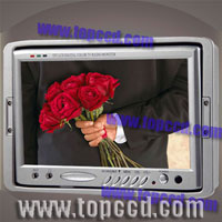 7inches vehicle rear view LCD monitor with 3CH video,DC11~32V wide voltage optional (www.topccd.com)