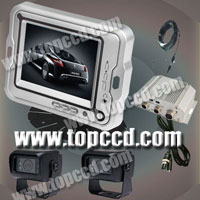 5inches vehicle rear view monitor system with CCD Camera*2pcs (www.topccd.com)