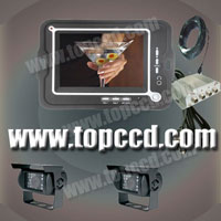 7inches vehicle rear view monitor system with CCD Camera*2pcs (www.topccd.com)