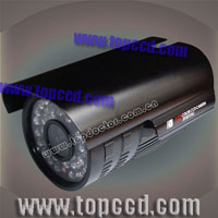 Outdoor waterproof IR Color CCD Camera with 32 blue IR LEDs (www.topccd.cn / www.topccd.com)