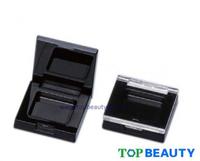 Square compact blush case container with clear top cover