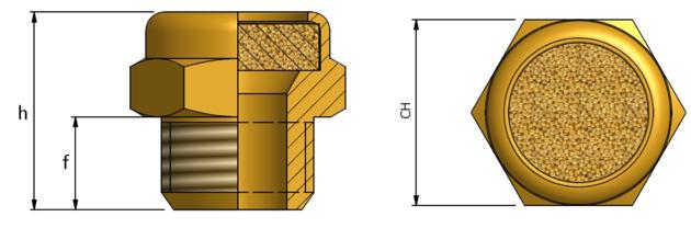 Sintered Copper Brass Vent Plug Porous
