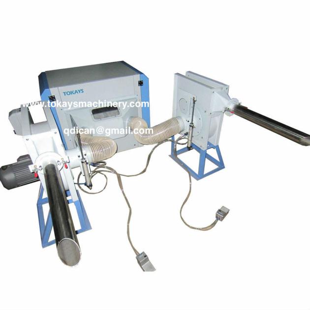 Fiber opening and pillow filling machine with 2 nozzles