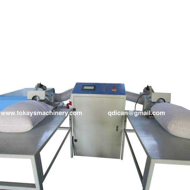 Polyester fiber carding and pillow cushion filling blowing machine