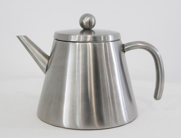 Stainless Steel double wall teapot