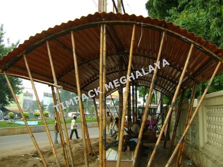 Bamboo Mat Corrugated Sheet