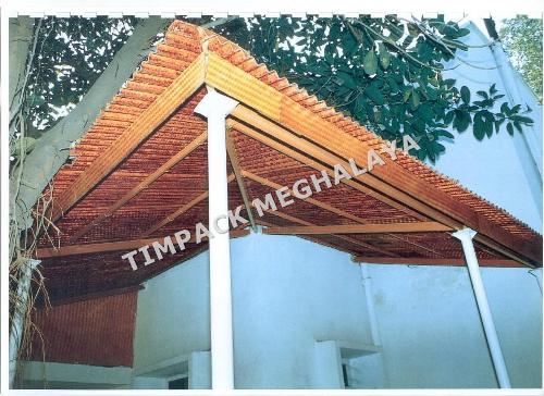 Bamboo Mat Corrugated Sheet