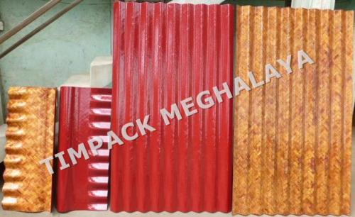 Bamboo Mat Corrugated Sheet