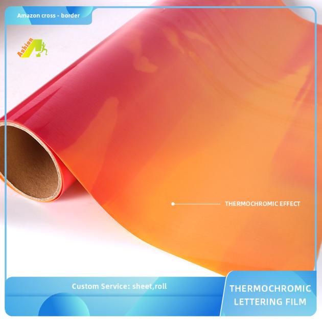 Heating color changing heat transfer vinyl PU hot changing color htv ashion vinyl