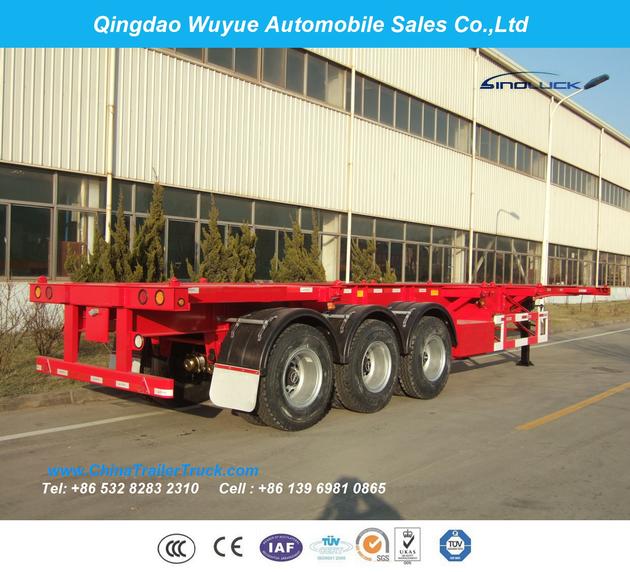 3 Axle Container Chassis or Container Skeletal Truck Semi Trailer