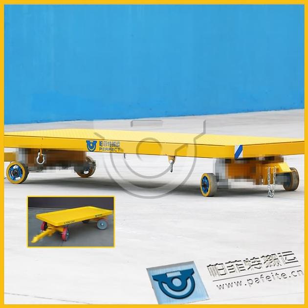 High qulity steel platform non-powered trailer used in factory