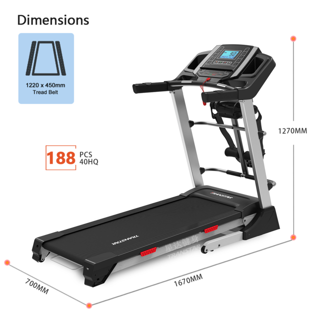 Semi Commercial Folding Electric Treadmill Machine