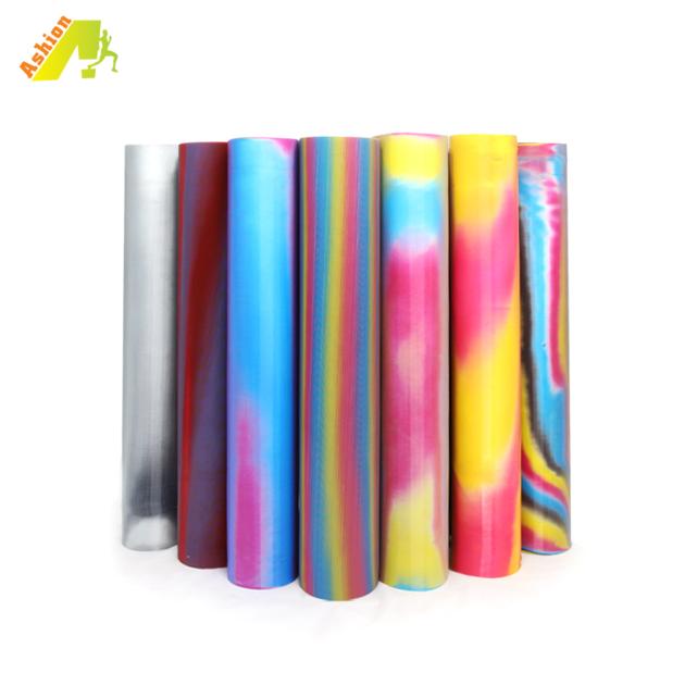 3d silicon logo heat transfer 3D Color change Transfer Film grating rainbow silicone Heat transfer v