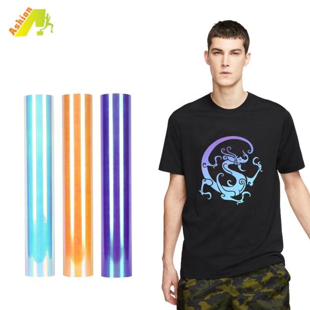 Aishan Htv Rainbow Vinyl Holographic Reflective