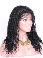 16inch light yaki deep wave glueless lace wig