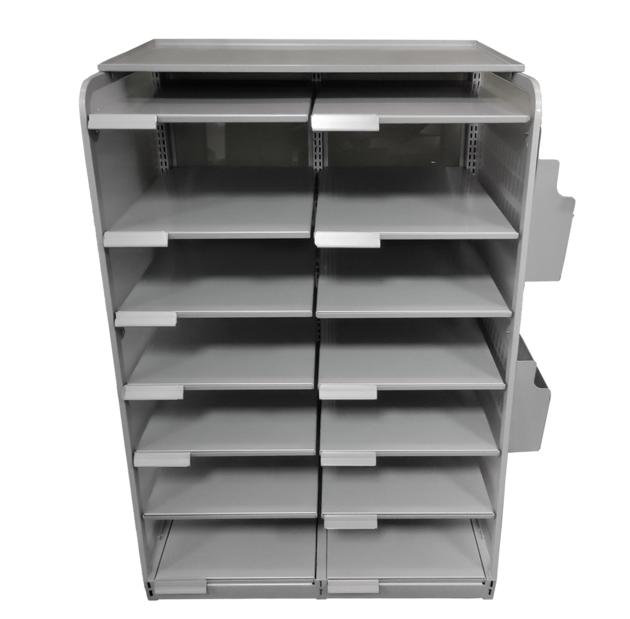 Multi-Layer Newspaper Display Stand,Fits Tabloid-size Papers-Silver 