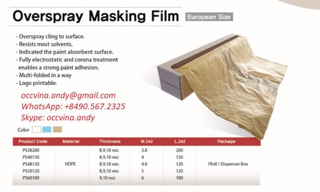 Plastic Overspray Paint Masking Film 