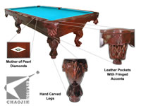 chaojie billiards, tables, cues
