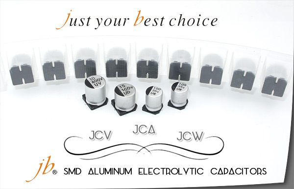 JCV - 3000H at 105®C, Long Life Assurance SMD Aluminum Electrolytic Capacitor