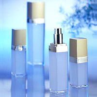 Plastic Square Arched Lotion Bottle-- Peridot Series
