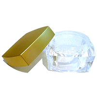 Plastic Square Arched Powder Jar