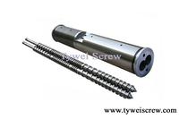screw barrel, bimetallic screw barrel,twin parallel screw barrel 