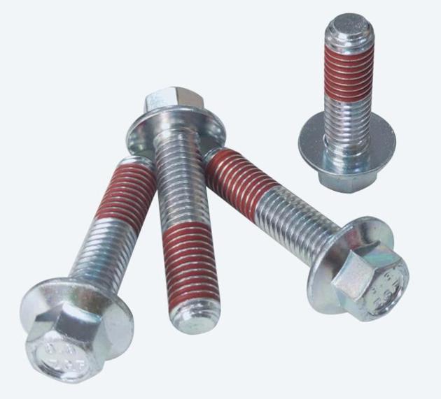 High Strength Hexagon Flange Bolts Red Nylok Screw
