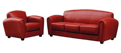 Leather sofa suit
