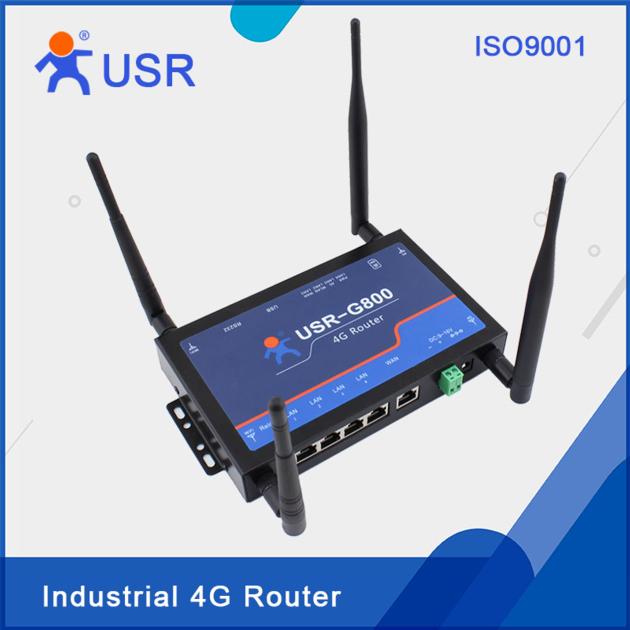 Industrial 4G Router, WIFI 4G router with 4 LAN ports, RS232 port for data