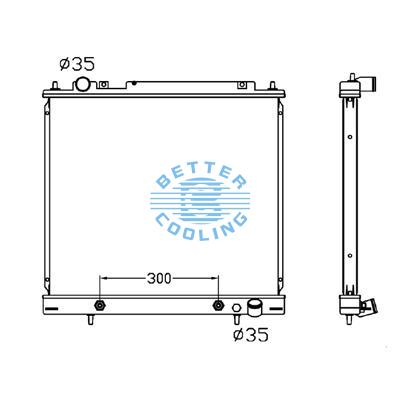 ALL ALUMINUM RADIATOR FOR MITSUBISHI DELICA AT DPI