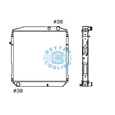 ALL ALUMINUM RADIATOR FOR TOYOTA COASTER MT DPI