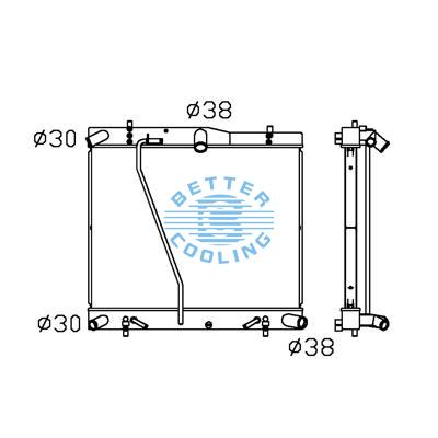 ALL ALUMINUM RADIATOR FOR TOYOTA HIACE D AT DPI
